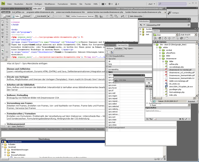 Adobe Dreamweaver Fortbildung unter Windows?